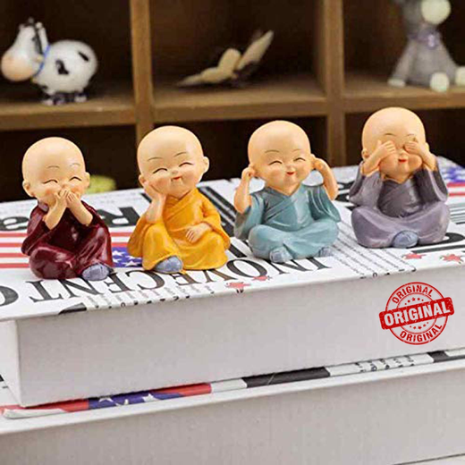Set of 4 Miniature Buddha Monk