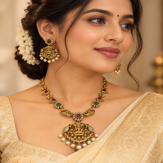 Gold Short Necklace - Image 4
