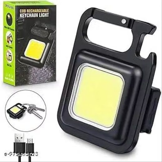 USB Rechargeable Mini COB Keychain Flashlight - Image 4