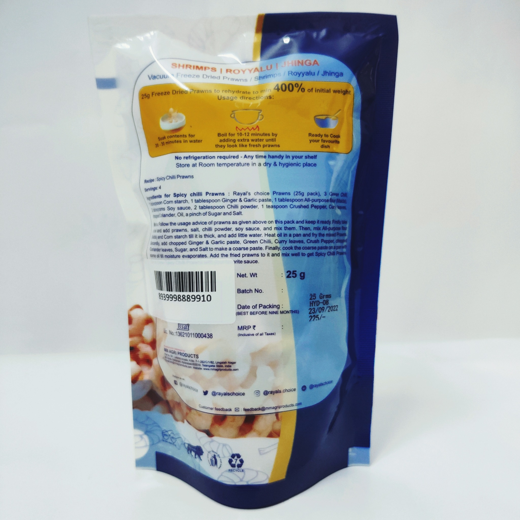 Rayals Choice Vacuum Freeze Dried Prawns / Shrimps / Sea Food | No Added Preservatives, No Additives | Tasty and Ready to Cook - Image 4