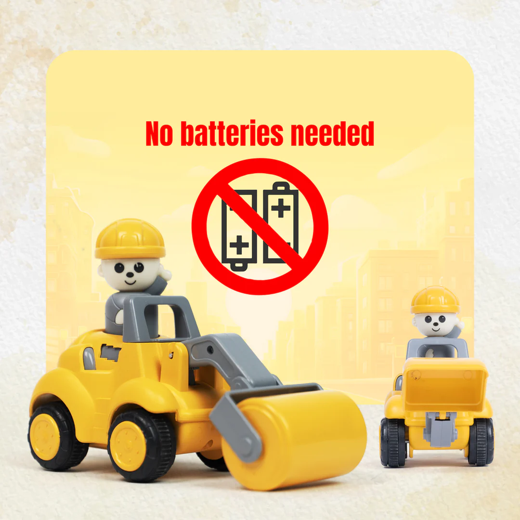 FLYI Friction Powered Push and Go Construction Truck Toys(2+ Years) - Image 2