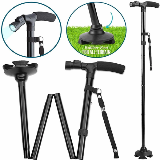 Folding Stick Trusty Can Walking