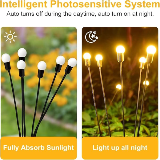 8 LED Solar Powered Firefly - Image 3