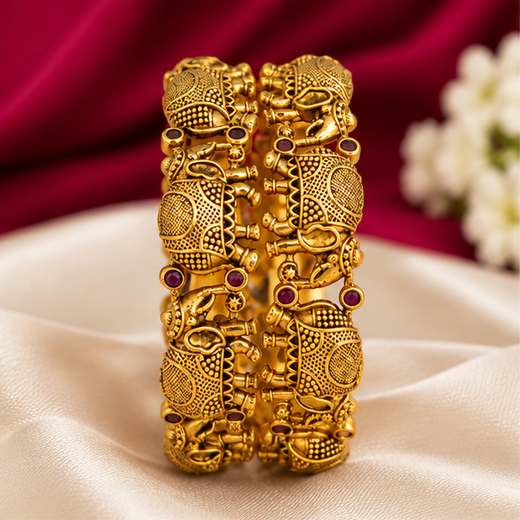Matte-Gold Bangles
