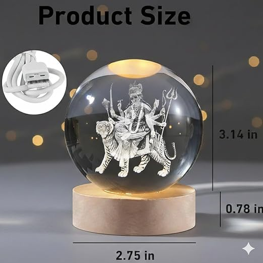 DURGA MATA 3D CRYSTAL - Image 4