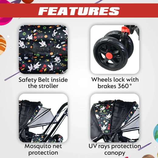 Flyi Premium Baby Stroller & Pram | 0-3 Years | All-Terrain Safety & Comfort - Image 2