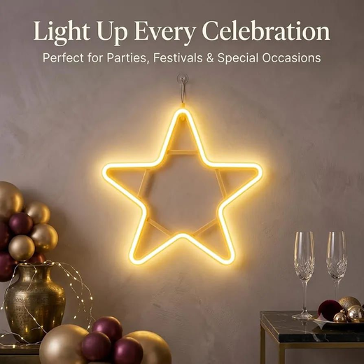 Neon Star Warm White (Size: 12 Inch) 🌟 - Image 4