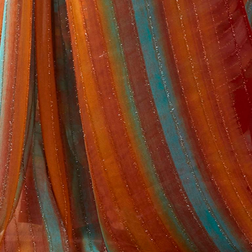 Multicoloured Georgette Printed Saree - Image 3