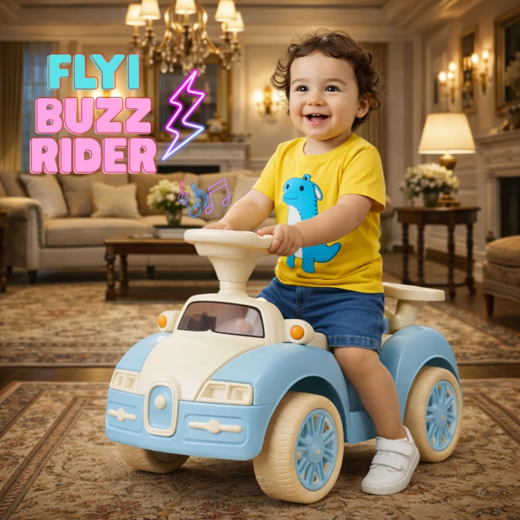 Flyi Buzz Rider for kids with light & music (Non Battery operated Ride On)