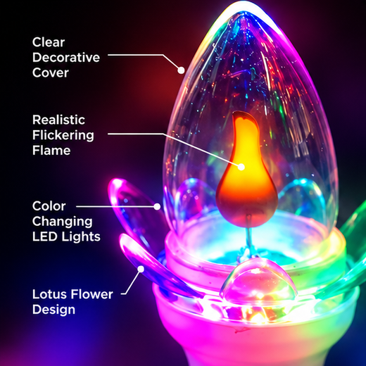 Floor Flickering Multicolour Bulb 🌺✨ - Image 2