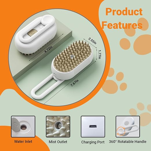 3-in-1 Cat & Dog Steam Brush - Image 4