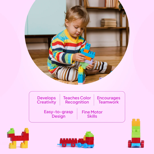 Flyi 80-Piece Building Blocks – Creative, Colorful & Fun for Kids - Image 4