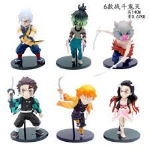 Demon slayer main fighting set of 6