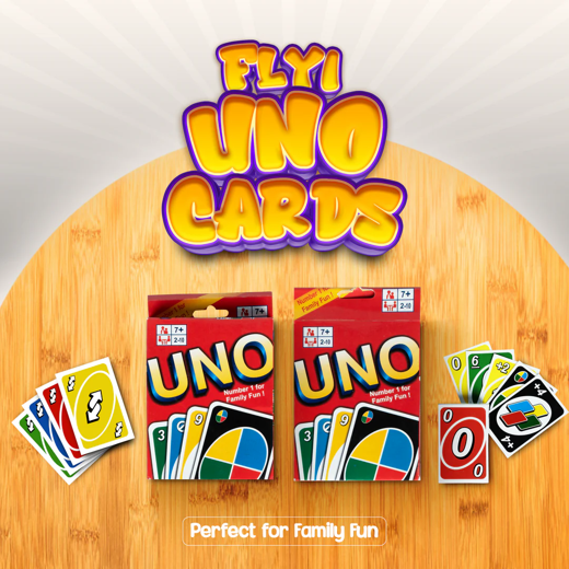 FLYI Strategic Thinking UNO Playing Card Family Fun Game