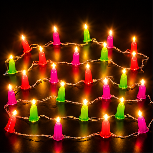 Mombatti (Candle) Design String Light (24 Bulb) 🕯️ ✨