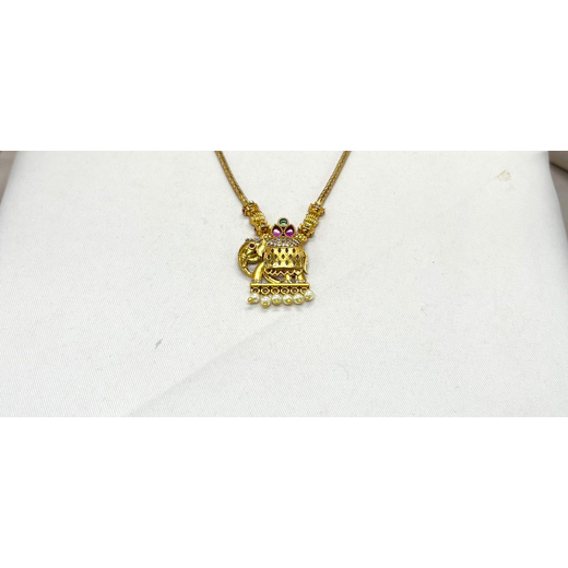 Gold finishing Short Necklace Elephant Designed - Image 2
