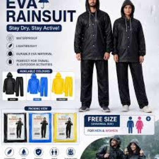 2 Pcs EVA Rainsuit
