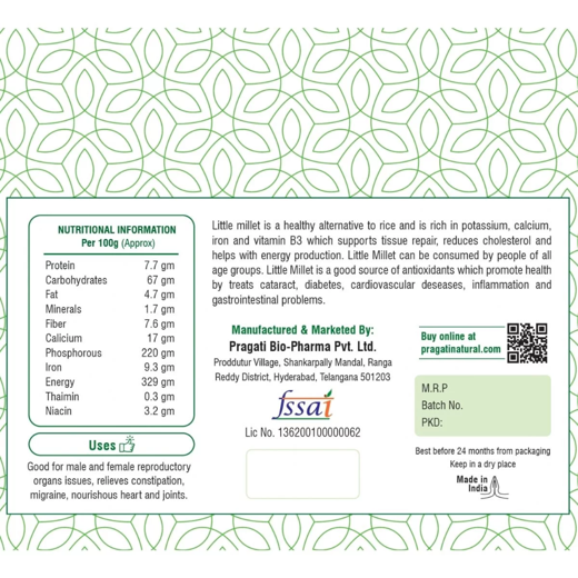 Pragati Natural Little millets (Samalu)  1 kg - Image 4