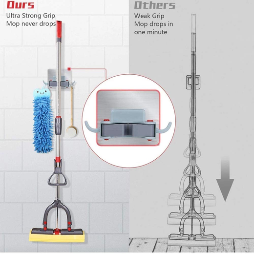 1 Slot Broom Holder Mop Hook - Image 3