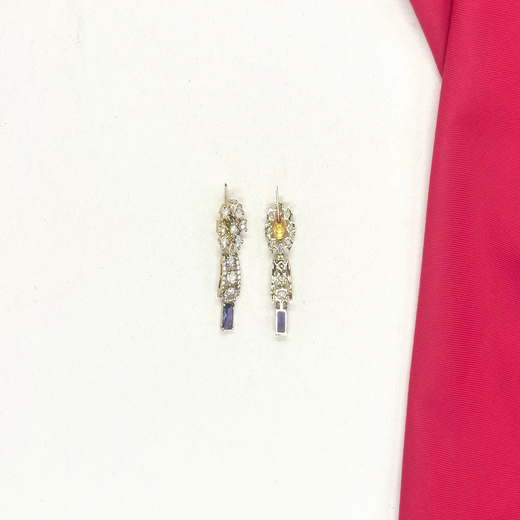 Victorian Purple Zircon stones Short Necklace - Image 2