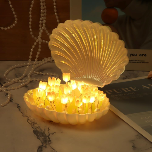 Pearl Tulip Night Lamp
