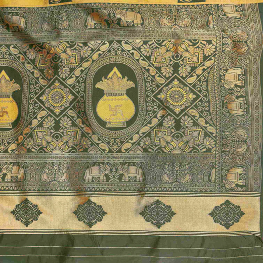 Yellow Silk Woven Patola Saree - Image 3