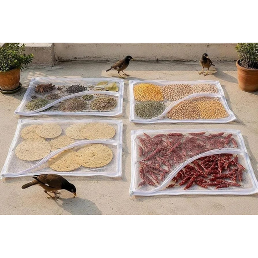 Cotton reusable Drying Cloth with Protective Net & Zipper - Image 3