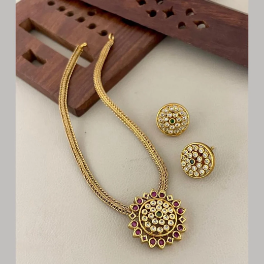 Gold Short Necklace - Image 3