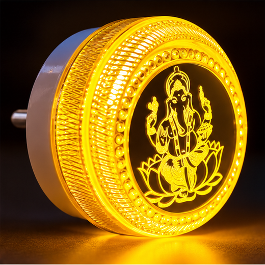 Ganesh Ji LED 2 Pin Night Lamp (MG45) (Size: 8cm)