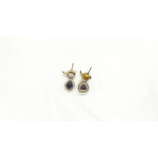Victorian finishing Purple Stone Parrot Designed Kanti - Image 3