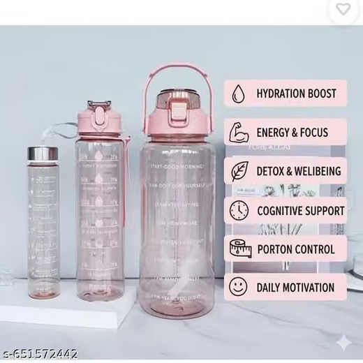 Transparent Pack of 3 Bottle - Image 4