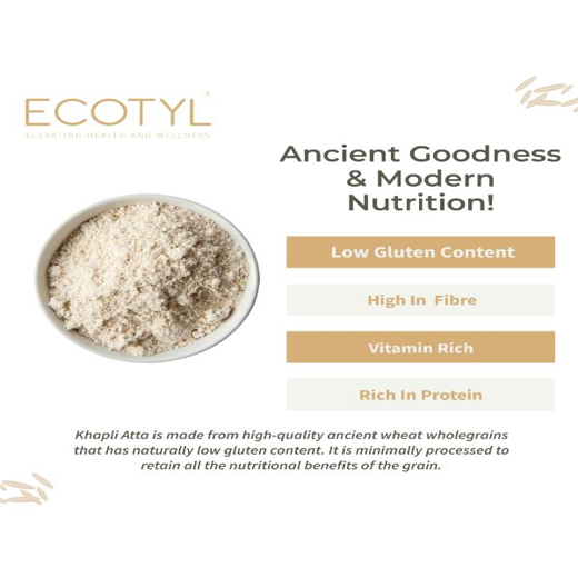 Ecotyl Khapli Atta | Emmer Wheat | Low Gluten | 1kg - Image 2