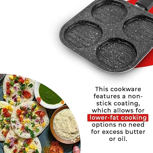 4 Cavity Non-Stick Grill Pan (Tawa) - Image 3