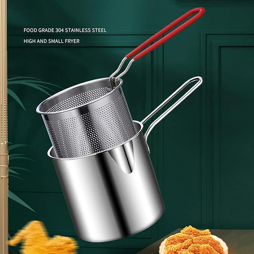 Stainless Steel Deep Fryer Pot with Basket
