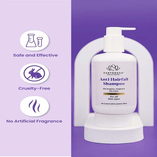 Earthraga Anti Hairfall Shampoo | Increases hair growth upto 37% in one week | 300 ml - Image 4