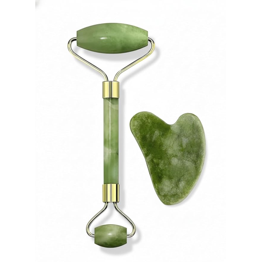 Jade Roller & Gua Sha Set for Face Massage