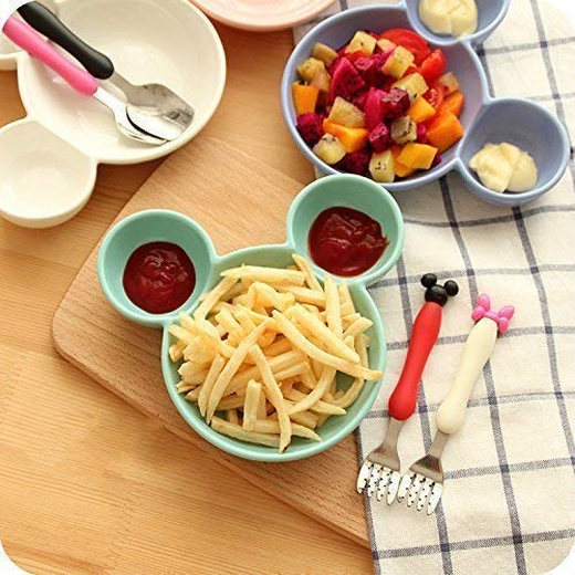 Unbreakable Mickey Mouse Shaped Plate (Set of 5)