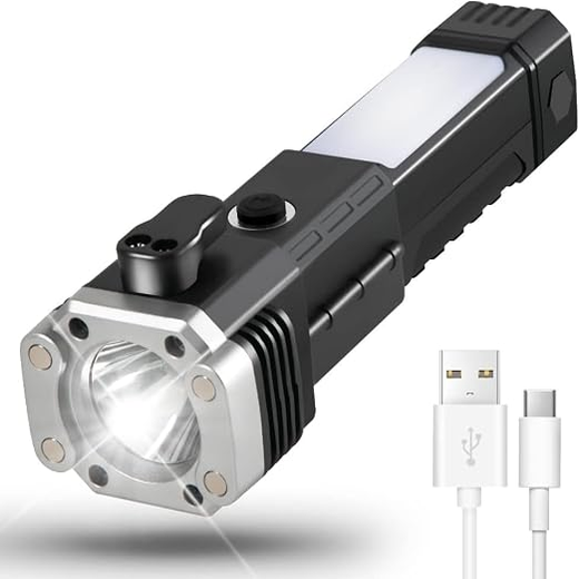 Rechargeable Hammer Torch Light