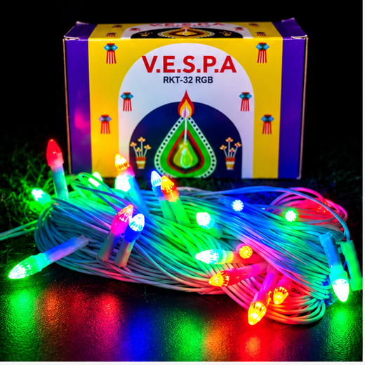 15M Rocket Multicolour String Light (32 Bulb) (Print: 20M) 🚀✨