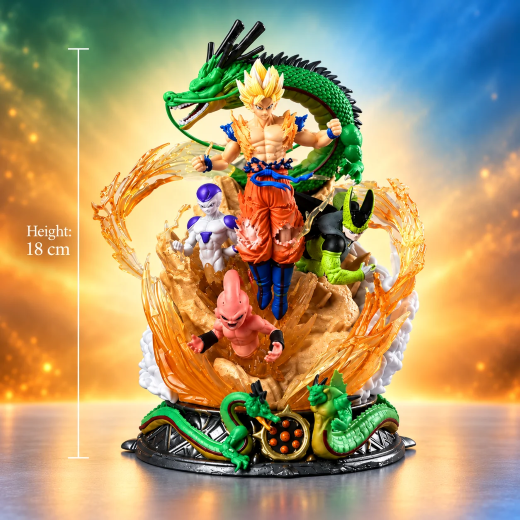 DBZ Goku With Shenron 18cm Action Figure (Blister+Box) - Image 4