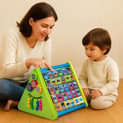 FLYI 8-in-1 Activity Triangle Toy for Kids 2+ Years