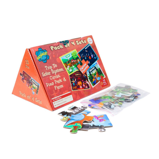 4 Pcs Jigsaw Puzzle (12 Pcs)