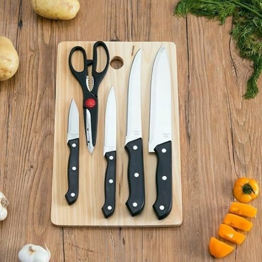 Wooden Chopping Board 5-PCS Knife Set - Image 2