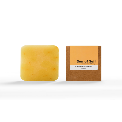 Handmade Soap with Kashmir Saffron for Skin Brightening and Reducing Tanning| Luxury Beauty Soap with Goat Milk| No Colours| No Parabens -120gm each (Pack of 3) - Image 2