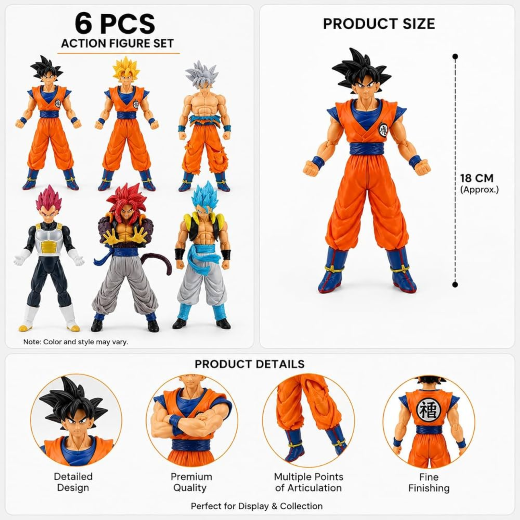 New Dbz Set of 6 d78-1 A - Image 3