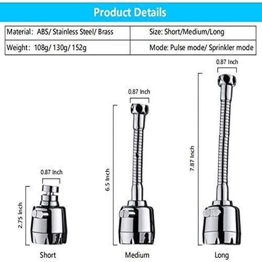 Stainless Steel 360 Degree Rotating Water Faucet - Image 4