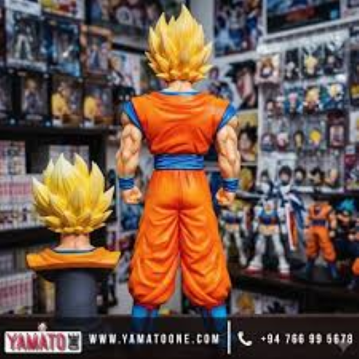 Goku g With yellow Hair with dark orange dress blue shirt 29 cm - Image 4