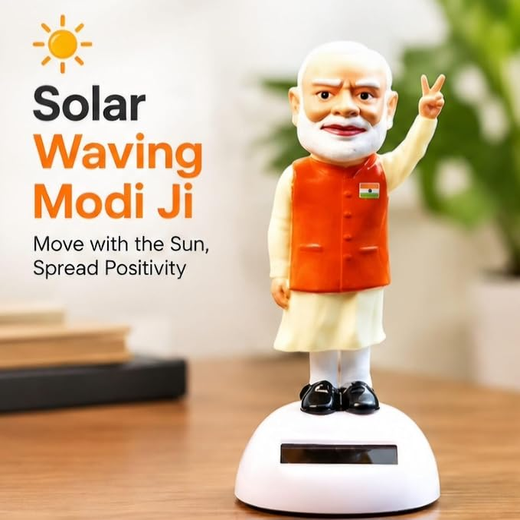 Solar Powered Waving Modi Ji Figurine