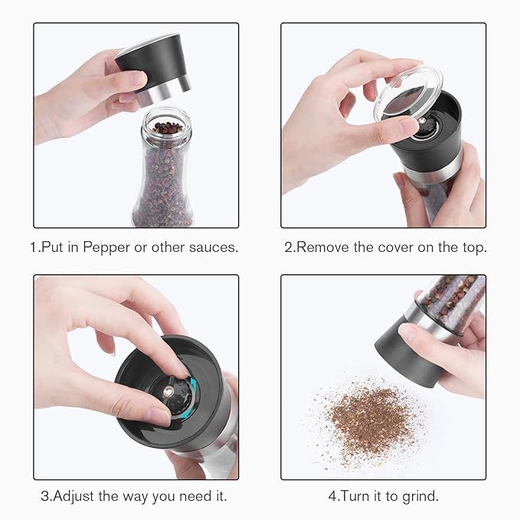 Glass Salt and Pepper Grinder - Image 3