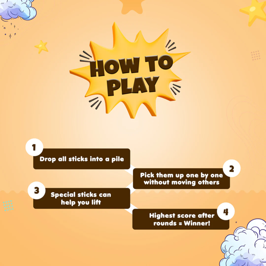 FLYI Jumbo Mikado Sticks Skill Game – Indoor Fun & Coordination for Kids - Image 4